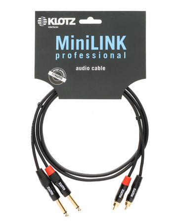 KABEL 2X JACK 6.3 - 2X RCA 6.3mm 1.5m KLOTZ