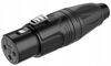 Wtyk XLR żeński 3 pin Roxtone RX3F-BG mikrofonowy