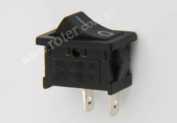 Przeł. kołyskowy mały czarny, off-(on)