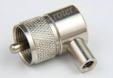 Wtyk UHF na kabel RG58 nakręcany kątowy Vitalco