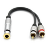 ADAPTER JACK GNIAZDO 6,3 STEREO NA 2x RCA VITALCO PRZEJŚCIÓWKA JACK 6.3 2 WTYKI CINCH