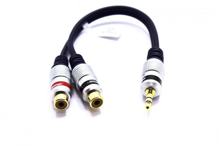 ADAPTER AUX WTYK JACK 2X GNIAZODO RCA VITALCO