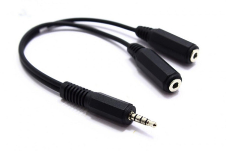 TRÓJNIK AUX WTYK JACK 4 POLOWY - 2 GNIAZDA 4 POLOWE VITALCO JR66