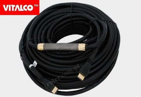 KABEL HDMI 1.4 VITALCO 25M FULL HD HDK48 ZE WZMACNIACZEM