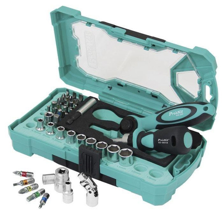 ZESTAW BITÓW IMBUSÓW KLUCZY NASADOWYCH Z GRZECHOTKĄ SD-2317M PROSKIT