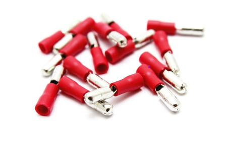 Konektor rurkowy męski czerwony