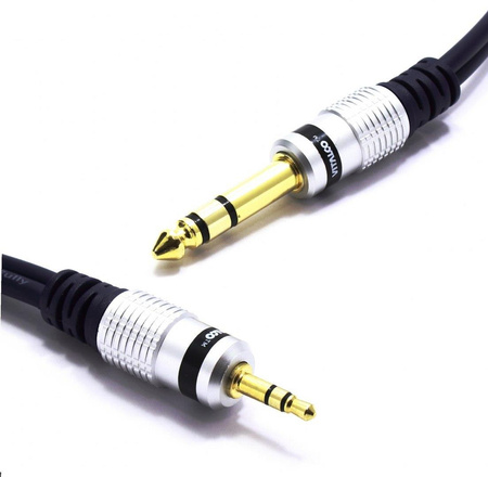 KABEL AUX JACK 3,5 - JACK 6,3 STEREO 1M VITALCO MK68