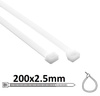 OPASKI KABLOWE ZACISKOWE 200x2.5 TRYTKI BIAŁE