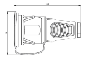 GNIAZDO GUMOWE PRZENOŚNE TAURUS2 2411-SRW IP54 Z ZATYCZKĄ 16A