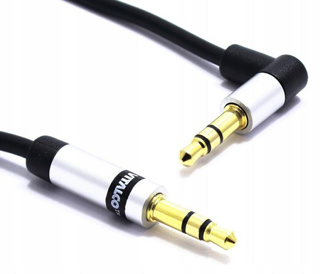 KABEL AUX JACK 3,5 STEREO KĄTOWY JKJ53 2m VITALCO