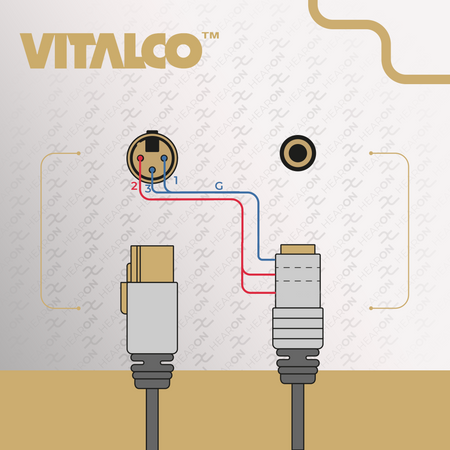 ADAPTER XLR ŻEŃSKI GNIAZDO MINI JACK 3.5 VITALCO PRZEJŚCIÓWKA XLR AUX 3,5