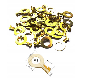 KONEKTOR OCZKOWY 8,2MM OCZKA M8 KONEKTORY 100 SZT