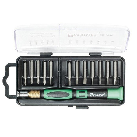 ZESTAW BITÓW 12 SZTUK Z WYDŁUŻANĄ RĄCZKĄ SD-081E proskit