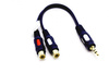ADAPTER WTYK AUX JACK 3,5 STEREO 2X GNIAZDO RCA PRZEJŚCIÓWKA AUX 3.5 CINCH