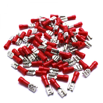 KONEKTOR IZOLOWANY ŻEŃSKI 4,8 CZERWONY 100SZT.