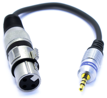 ADAPTER WTYK XLR ŻEŃSKI 3 PIN WTYK MINI JACK 3.5 TRRS 4 POLOWY 3,5 MIKROFON PRZEJŚCIÓWKA NA PRZEWODZIE