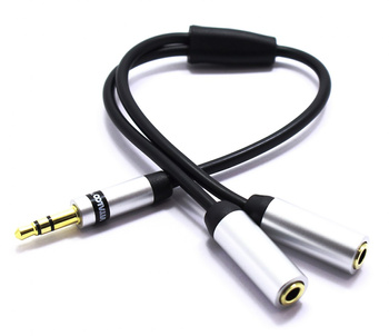 ADAPTER ROZDZIELACZ WTYK AUX 3,5 2X GNIAZDO JACK 3.5 VITALCO