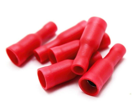 Konektor rurkowy żeński czerwony