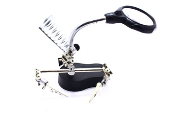 UCHWYT TRZECIA RĘKA Z LUPĄ LED ZD-126-2 3.5X 12X