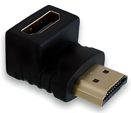 ADAPTER HDMI KĄTOWY WTYK - GNIAZDO ZŁOTY VITALCO 1.4