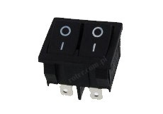 PRZEŁĄCZNIK KOŁYSKOWY PODWÓJNY ON-ON CZARNY