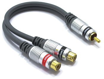 Adapter trójnik rozdzielacz RCA wtyk - 2 gniazda Vitalco rp10