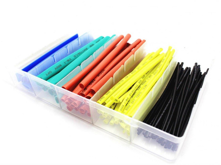 ZESTAW RUREK TERMOKURCZLIWYCH KOLOROWE RURKI TERMOKURCZLIWE 100 SZTUK