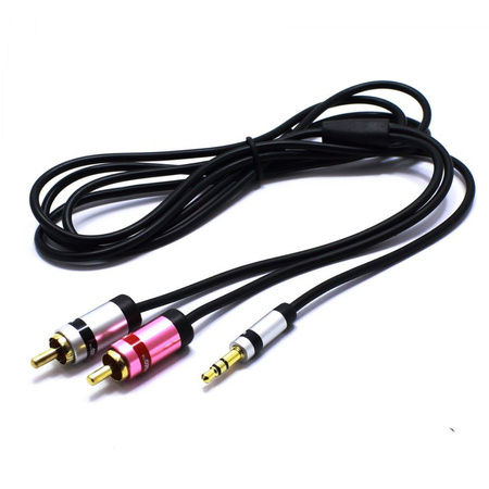 KABEL AUX JACK 3,5 STEREO 2X RCA SLIM 3,0m JKR53 VITALCO