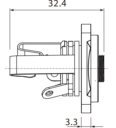 GNIAZDO PANELOWE JACK 6.3 STEREO ROXTONE RJ3FD-2