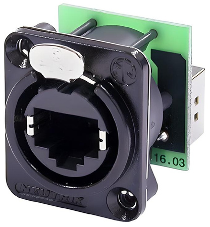 Gniazdo RJ45 ne8fdp-b EtherCON tablicowe Neutrik panelowe montażowe cat 5e