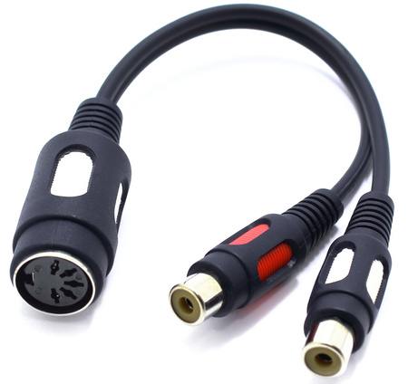 ADAPTER GNIAZDO DIN 5 PIN NA 2X GNIAZDO RCA VITALCO