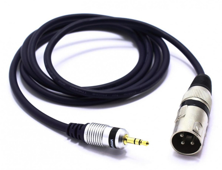 KABEL MIKROFONOWY 1,5M WTYK AUX JACK 3,5 STEREO - WTYK XLR MK31 VITALCO