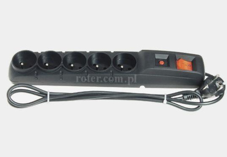Listwa zasilająca ACAR F5F 3m czarna