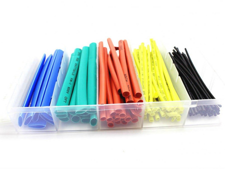 ZESTAW RUREK TERMOKURCZLIWYCH KOLOROWE RURKI TERMOKURCZLIWE 100 SZTUK