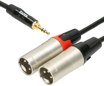 KABEL JACK 3.5 - 2X WTYK XLR 3m AUDIO KLOTZ