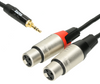 KABEL JACK 3.5 - 2X GNIAZDO XLR 1,8m AUDIO KLOTZ