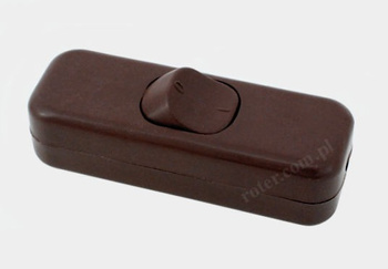 Przełącznik przelotowy duży brązowy 3A 250V