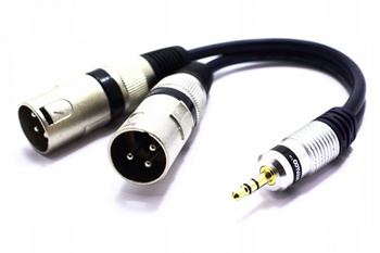 Adapter 2x XLR wtyk Jack 3.5 AUX stereo Vitalco