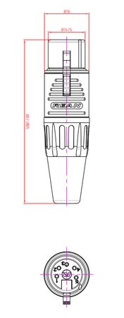 WTYK MIKROFONOWY ŻEŃSKI XLR 5 PIN RC5F REAN