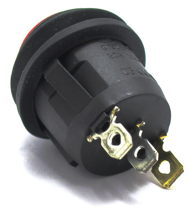 PRZEŁĄCZNIK HERMETYCZNY OKRĄGŁY CZERWONY 12V 20A