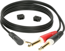 KABEL JACK 3.5 KĄTOWY- 2X JACK 6,3 2m AUDIO KLOTZ