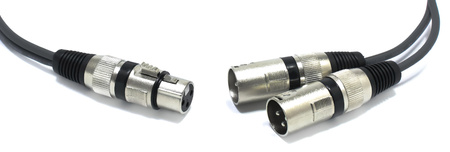 KABEL ADAPTER ROZDZIELACZ XLR ŻEŃSKI - 2X XLR MĘSKI 0,5m SPLITTER VITALCO