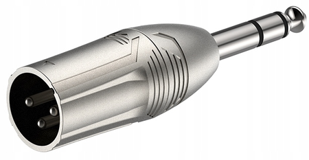 ADAPTER XLR MĘSKI WTYK JACK 6.3 TRS STEREO 6,3 ROXTONE