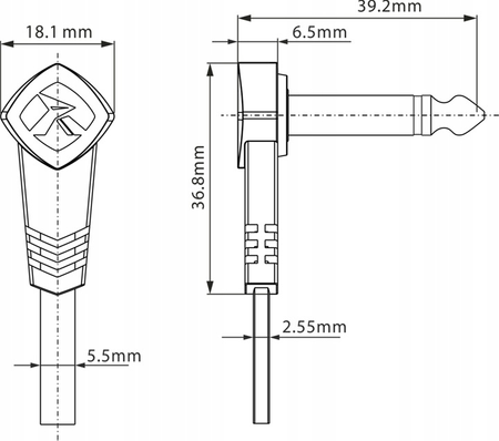 KABEL DO ŁĄCZENIA EFEKTÓW 10CM ROXTONE