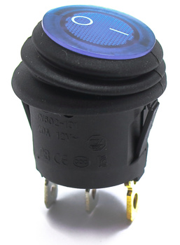 PRZEŁĄCZNIK HERMETYCZNY OKRĄGŁY NIEBIESKI 230V