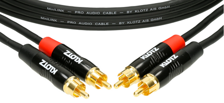 KABEL 2X RCA - 2X RCA 0.9m STEREO AUDIO KLOTZ