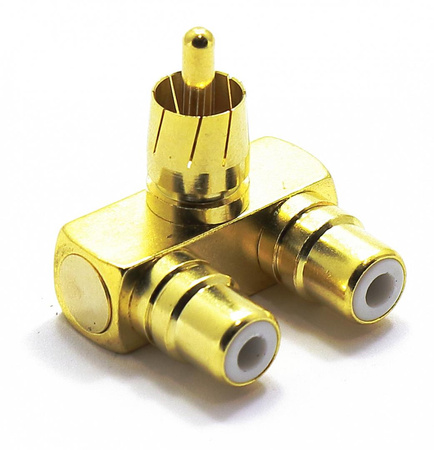 TRÓJNIK ADAPTER RCA WTYK - 2 GNIAZDA VITALCO RP05
