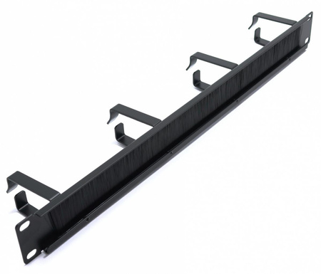 ORGANIZER KABLI KROSOWYCH 4 UCHWYTY ZE SZCZĄTKĄ DO SZAF RACK 19" 5S21