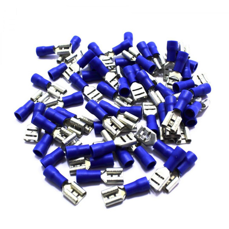 KONEKTOR IZOLOWANY ŻEŃSKI 6,4 NIEBIESKI 100SZT.