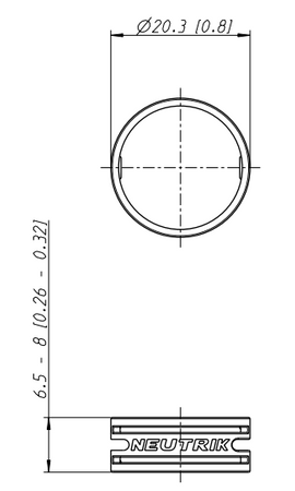 PIERŚCIEŃ RING NA ZŁĄCZA XLR SERIA XX NEUTRIK XXR-4 ŻÓŁTY 1 SZTUKA